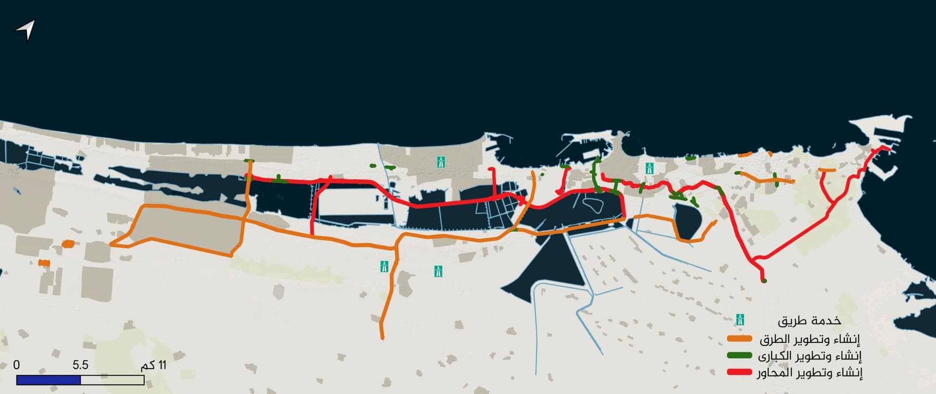 الطرق والمحاور الجديدية النهائية